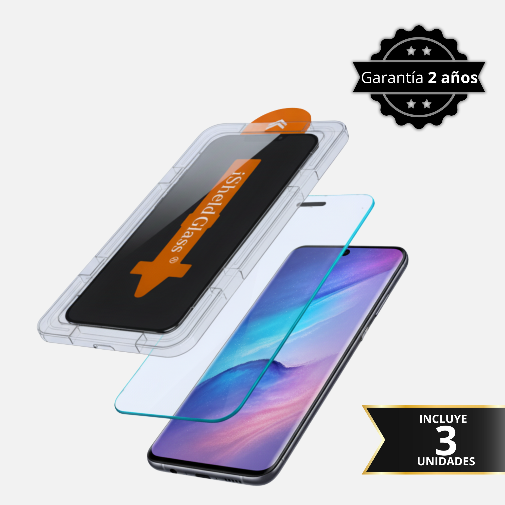 iShield Glass® Samsung — Pack 3×